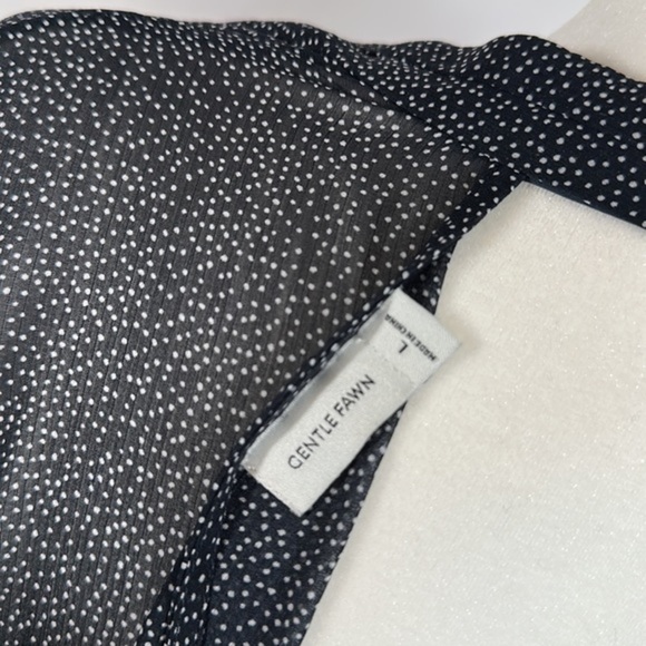 Gentle Fawn Navy Blue Open Back Polkadot Blouse - Picture 11 of 11